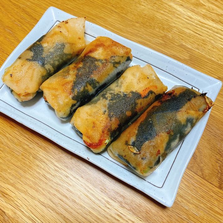簡単春巻き(揚げる時に皮の破れを防ぐ方法有♪)
